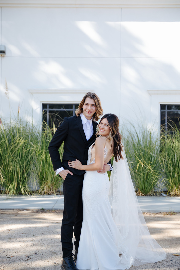 Seth and Lauren Kaser on their wedding day